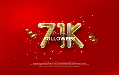 Metalik altın balonlarla 71 bin takipçiye teşekkür ederiz..