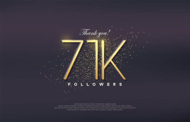 Basit tasarım numarası 20. 71k takipçi sayısına ulaşmanın kutlaması.