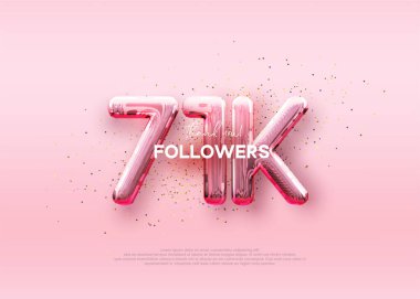 71 bin takipçisi olan balon. Kutlama için lüks pembe tasarım.