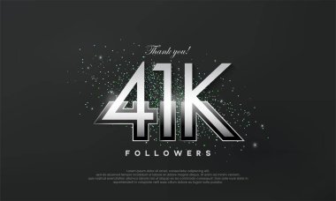 Gümüş metalik 41 bin takipçi, lüks ve zarif tasarım için çok teşekkür ederim..