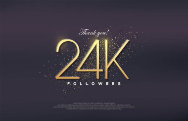 Basit tasarım numarası 20. 24 bin takipçi sayısına ulaşmanın kutlanması.