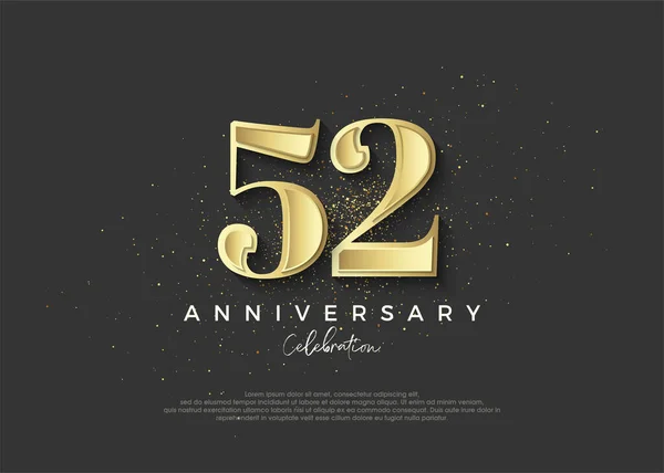 Aniversario Oro Diseño Vectores Premium Para Celebrar Cumpleaños Fondo Vectorial — Archivo Imágenes Vectoriales