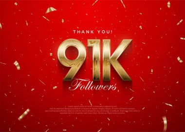 Takipçilerimize teşekkür ederiz. 91k geçmişi, hayranlar için afiş afişi..