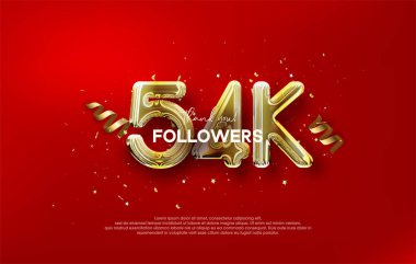 Metalik altın balonlarla 54 bin takipçiye teşekkür ederiz..