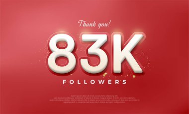 Teşekkür etmek için basit ve zarif bir tasarım. 83 bin takipçi..