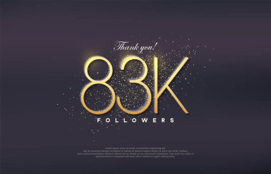 Basit tasarım numarası 20. 83k takipçi sayısını kazanmanın kutlaması.