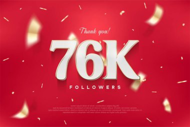 76k zarif ve lüks tasarım, vektör arkaplan takipçileri için teşekkürler.