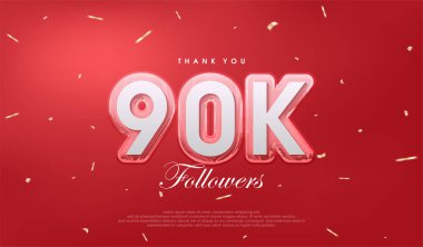 90 bin takipçi için kırmızı zemin.