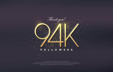 Basit tasarım numarası 20. 94k takipçi sayısını kazanmanın kutlaması.