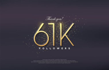 Basit tasarım numarası 20. 61k takipçi sayısına ulaşmanın kutlanması.