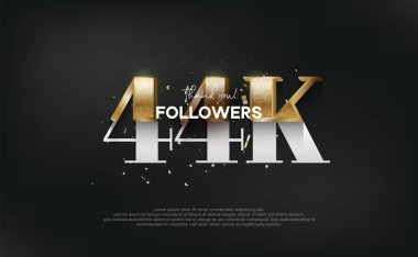 Altın parıltılı eşsiz ve lüks tasarım, sosyal medya için tasarım 44k takipçilerine teşekkür ederim..