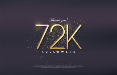 Basit tasarım numarası 20. 72k takipçi sayısını kazanmanın kutlaması.