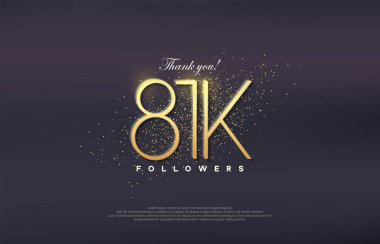 Basit tasarım numarası 20. 81k takipçi sayısına ulaşmanın kutlanması.