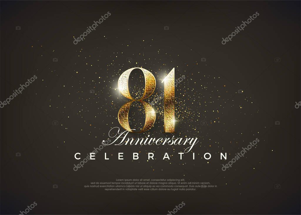 Fancy number 81st to celebrate 18th birthday. Premium vector for poster, banner, celebration greeting.