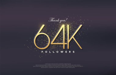 Basit tasarım numarası 20. 64k takipçi sayısına ulaşılmasının kutlanması.