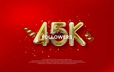 Metalik altın balonlarla 45 bin takipçiye teşekkür ederiz..