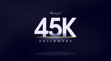45 bin takipçiye basit ve süslü tasarım selamı,