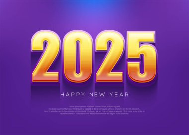 Modern ve temiz yeni yıl 2025. 2025 takvimi, poster ve sosyal medya paylaşımı için tasarımla yeni yıl kutlaması.