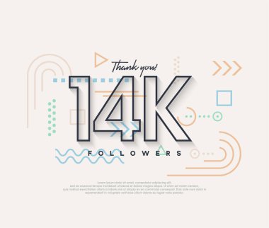Line design, thank you very much to 14k followers. clipart