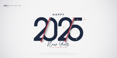 Yeni yıl 2025 düz sayılar. Yeni yıl 2025 geçmişi. Eşsiz ve modern konsepte sahip 2025 vektör tasarımı.