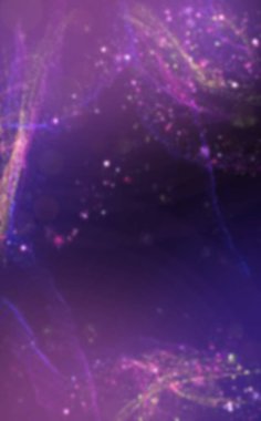 Koyu mavi arka planda bulanık renkli bokeh ışığı. Altın, pembe ve mavi bokeh 'li lüks fon. Düşen altın kıvılcımlar, toz pırıltısı, bulanık etki. Bayram afişi şablonu, alanı kopyala