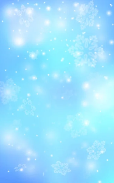 Zimní Pozadí Sněhem Padající Světlém Pozadí Vektorový Vánoční Prapor Sněhovými — Stockový vektor