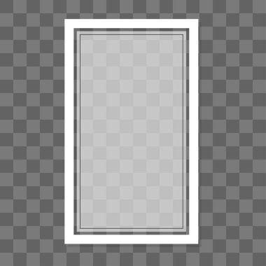 Gümüş çerçeve. Güzel, basit gümüş bir tasarım. Eski tarz dekoratif kenar izole edilmiş. Deko zarif sanat objesi. Dekorasyon fotoğraf afişi için boş kopya alanı. Gölgeli kare. Eps 10