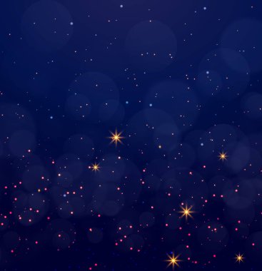 Parıldayan parçacıklar düşüyor. Noel tatili için parlak parlak bir arka plan. Işıldayan konfeti ve parıldayan kıvılcımlar. Bölüm 10