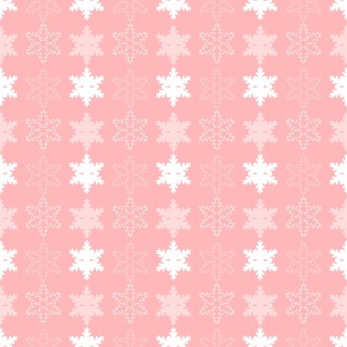 Kar taneleriyle kusursuz desen. Noel ve Yeni Yıl için modaya uygun bir arka plan. Çizgi film tarzında güzel kar taneleri. Duvar kağıdı, tekstil baskısı, ambalaj kağıdı. Eps 10