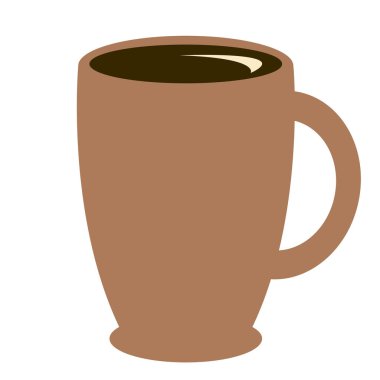 Kahve fincanı. Espresso modeli, tabak kenarında bardak, seramik çanak çömlek içinde sıcak içecek, sabah kafein aromalı içecek, reklam vektörü tek izole edilmiş illüstrasyon. 10.çizgi film tarzı, düz çizgi film tarzı.