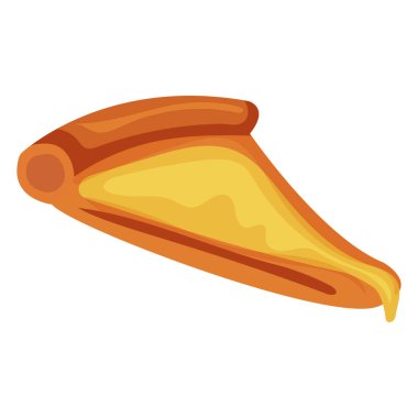 Komik pizza kartı ya da salamlı ve erimiş peynirli pepperonili pizza. Şeffaf pizza illüstrasyonu, png. Eps 10