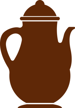 Moka Ot kahve makinası şeffaf, png. Kahve demliği ikonu. Mobil konsept ve web tasarımı için imza. Kahve sürahi ikonu. Sembol, logo çizimi. çizgi film tarzı, düz