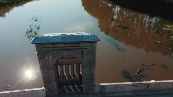 Famoso Puente Piedra Del Imperio Otomano Edirne Puente Histórico Con — Vídeo de stock