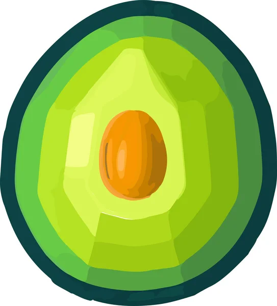 Vectoricoon Van Avocado Avocado Fruit Plat Design Vectorillustratie Vectorillustratie — Stockvector