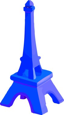 isometric eiffel tower in paris, vector illustration.