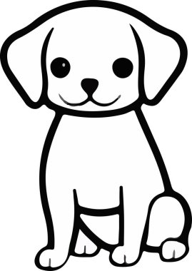 Şirin Shiba Inu köpeğinin vektör çizimi. Vektör illüstrasyonu