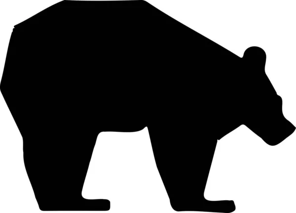 Silhueta Urso Vetorial Ilustração Vetorial — Vetor de Stock