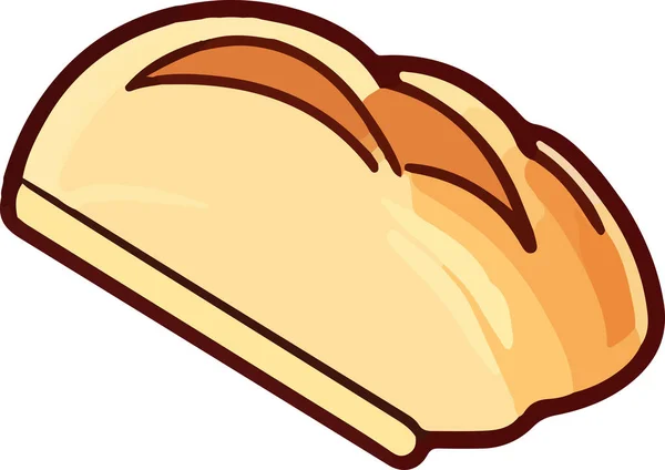 Brood Vector Brood Symbool Witte Achtergrond Vectorillustratie — Stockvector