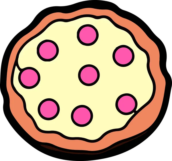 Икона Пиццы Изоляция Пиццы Иллюстрация Ломтика Пиццы Векторная Иллюстрация — стоковый вектор