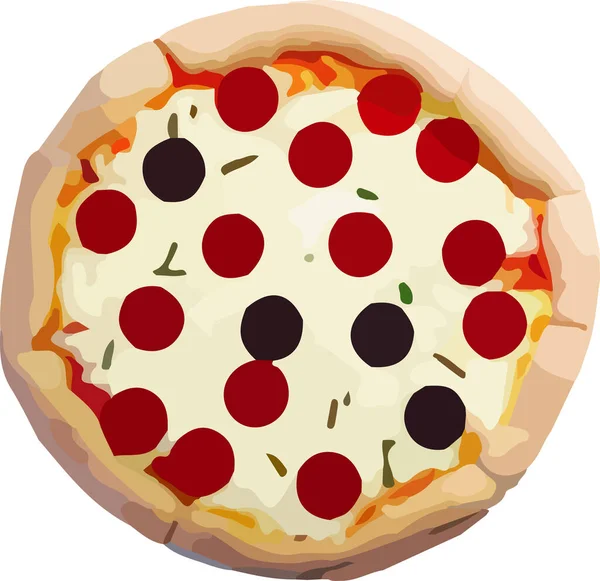 Ícone Pizza Isolar Pizza Pizza Fatia Ilustração Ilustração Vetorial — Vetor de Stock
