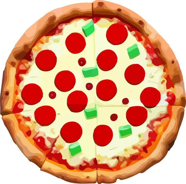 Pizza Icon Pizza Isolate Pizza Slice Illustration Vector Illustration — Stock Vector