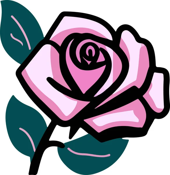 Rose Vector Icon White Background Vector Illustration — Stock Vector