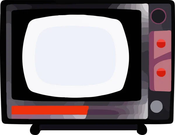 Векторная Иллюстрация Цветной Телевизор Изолирован Белом Фоне Плоский Дизайн Векторная — стоковый вектор