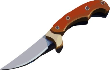 Beyaz arka plan üzerinde bıçak simgesi. Vektör çizim