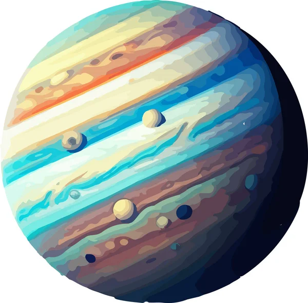 Planetas Espaciais Asteróides Lua Fantástico Vetor Jogo Mundial Ilustração Vetorial — Vetor de Stock