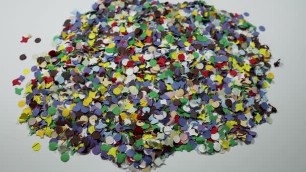 Veelkleurige Confetti Carnaval Event Party Multicolor Clip — Stockvideo