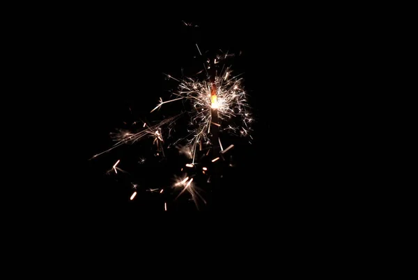 Brand Vonk Nieuwjaar Pyrotechniek Voor Feestelijke — Stockfoto