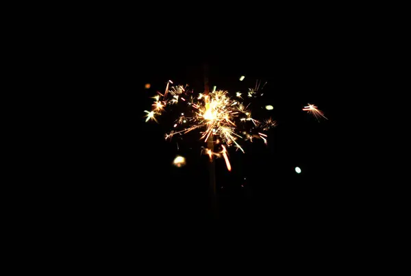 Νέο Έτος Σπίθα Ρεαλιστικό Φεστιβάλ Φωτιά Glitter — Φωτογραφία Αρχείου