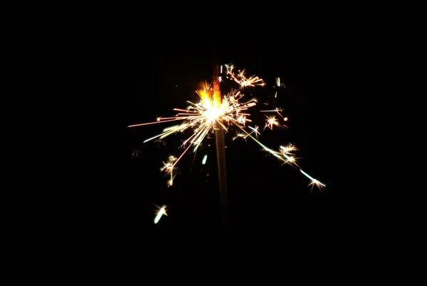Πολυτελή Πυροτεχνήματα Σπινθήρες Funky Κερί Σιντριβάνι Καρναβάλι — Φωτογραφία Αρχείου