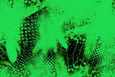 Yeşil yarım ton desenli graffiti arka plan noktalı efekt sanatı